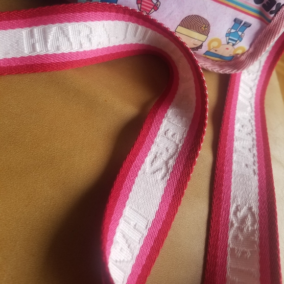 Vintage Harajuku Lovers Pink Graphic Crossbody Shoulder Bag W/ Enameled Charms - Picture 13 of 14